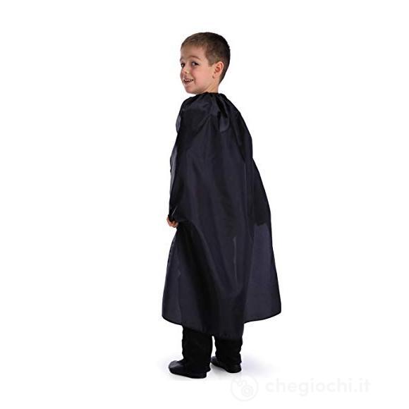 Mantello Nero In Taffetas Lunghezza 90 Cm