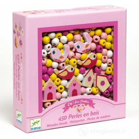 Perline legno, bird  Beads and jewellery (DJ09809)