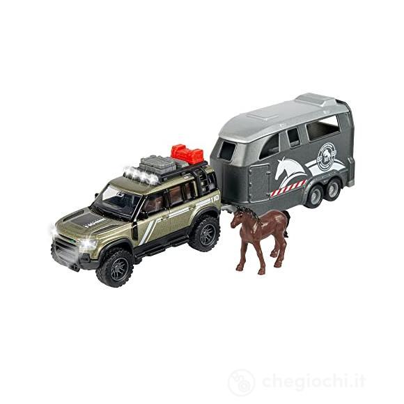 Land Rover + Rimorchio Per Cavalli, Luci E Suoni, Cm.25