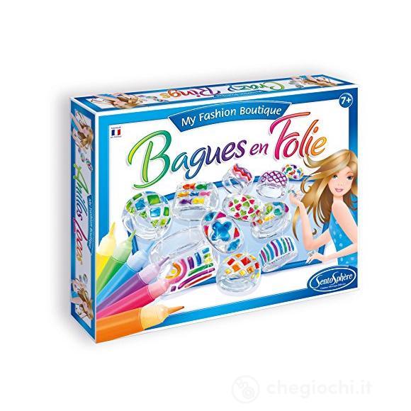 Sentosphere 3980811 - Kit Creativo di Decorazione Anelli, con Colori per plexiglass riutilizzabili (Lingua Francese)