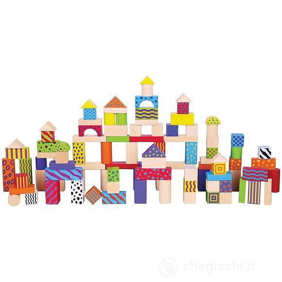 Cubi in legno colorati - 100 pz (10813)