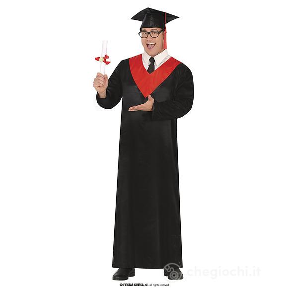 Costume Costume Da Laureato Nero E Rosso Adulto 48 - 50 (M) (88814)