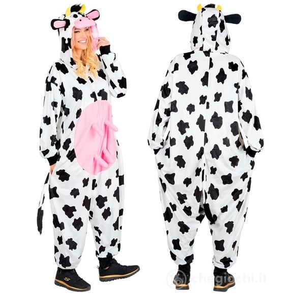 Tuta In Peluche Mucca (Tuta Con Cappuccio) (S/M)