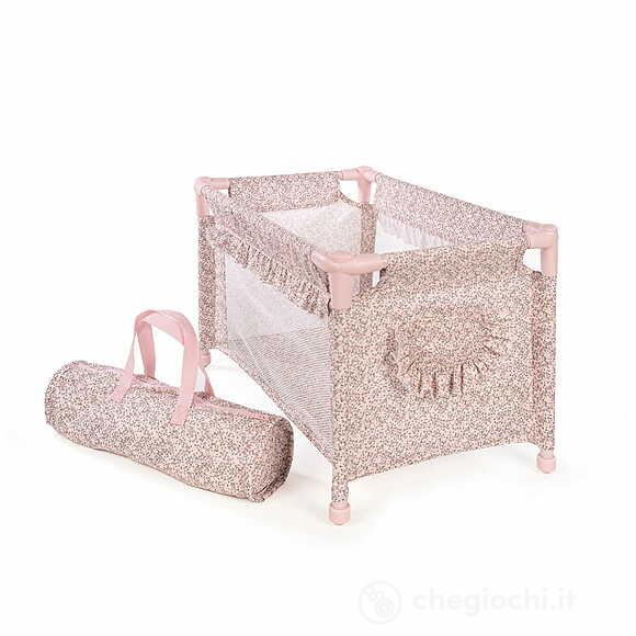 Lettino Da Viaggio Lili Fiori Rosa (75817)