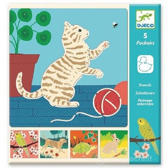 Teneri compagni animali - Small gifts for older ones - Stencils (DJ08820)