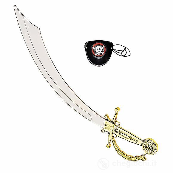 Sciabola pirata con benda per occhio 47 cm (3082)