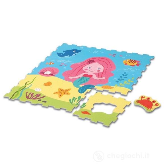 Tappeto Componibile Sirena Puzzle Con Figure Estraibili (9 pz) (705000076)