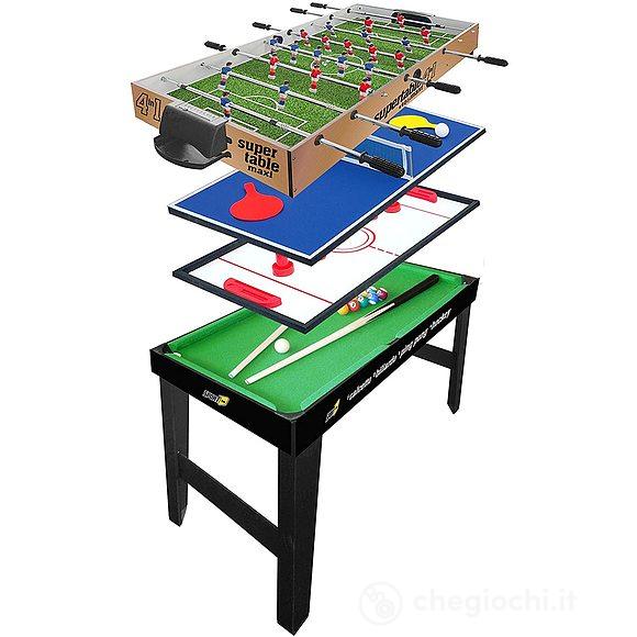 Tavolo 4 in 1 maxi 4vs4 (calcetto, ping pong, carambola, hockey) (706200206)