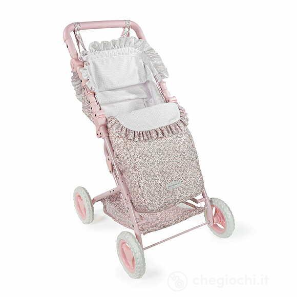 Passeggino Con Sacco Lili Fiori Rosa (75823)