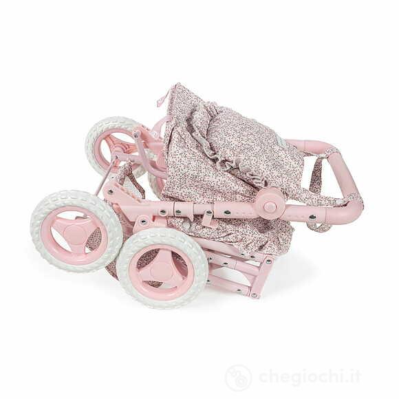 Passeggino Con Sacco Lili Fiori Rosa (75823)
