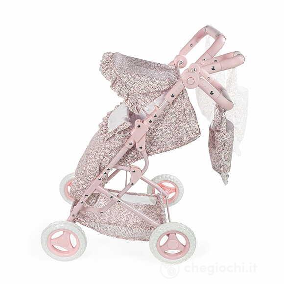 Passeggino Con Sacco Lili Fiori Rosa (75823)