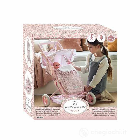 Passeggino Con Sacco Lili Fiori Rosa (75823)