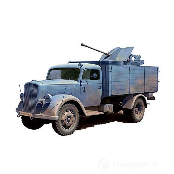 GERMAN 3t 4X2 CARGO TRUCK w/2cm FlaK 38 (SMART KIT) (2 IN 1) (DR6828) +14