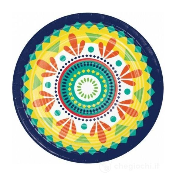 12 piatti di carta stile vaso pottery diametro 17.8 cm Creative Converting