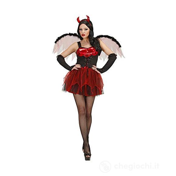Diavolessa (Vestito, Ali, Guantisenza Dita, Corna) M