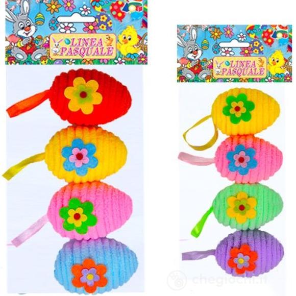 Ovetti Tessuto Morbido Con Fiore 4pz (91137)