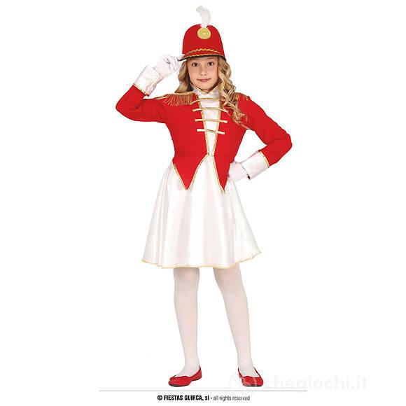 Costume Da Majorette Bianco E Rosso Per Bambina 7-9 Anni (77834)
