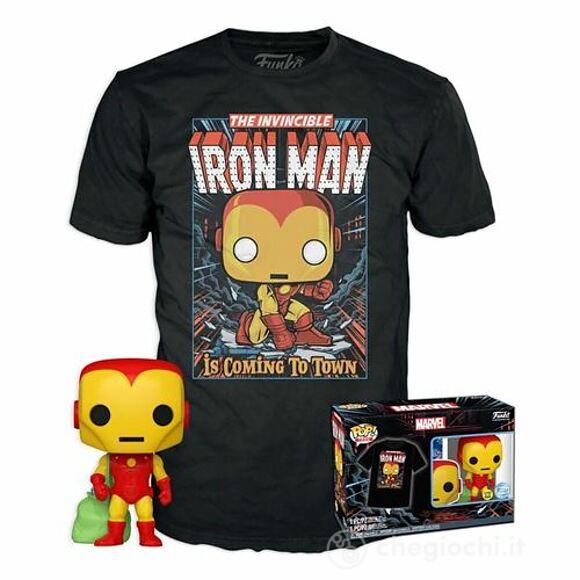 Funko Pop - Marvel - Holiday Iron Man con t-shirt taglia S
