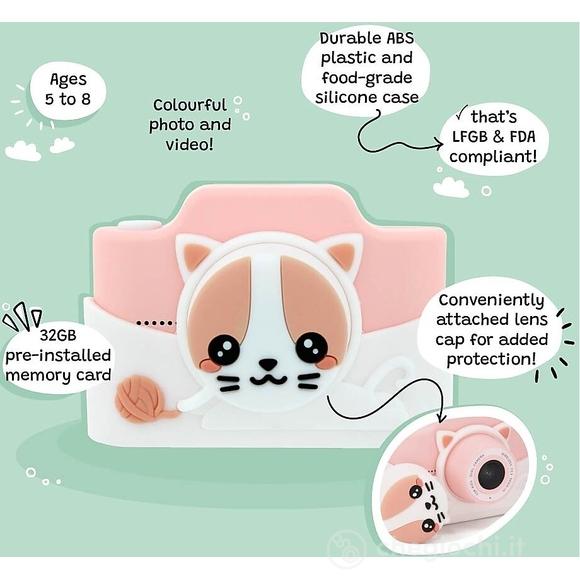 Fotocamera Digitale Touchscreen Kiimento - Meowie il Gatto - Foto e Video – dai 5 anni