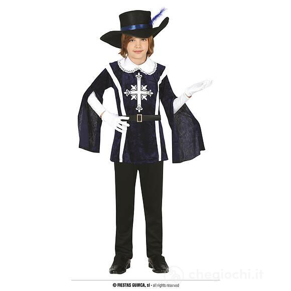 Costume Moschettiere Nero E Bianco Per Bambini 7-9 Anni (77839)