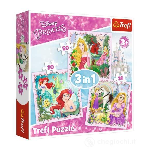 Marvel: Trefl - Puzzle 3In1 - Disney Princess - Rapunzel