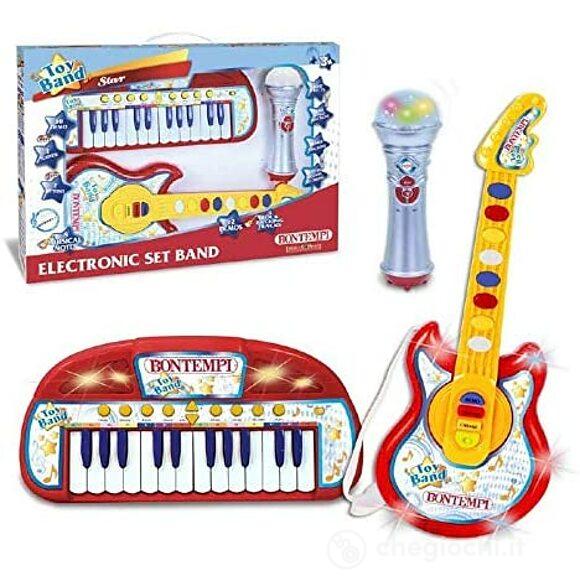 1 Tastiera Elettronica 31 Tasti, 1 Chitarra Rock Con Connessione Lettore Mp3, 1 Microfono Karaoke (60 2150)