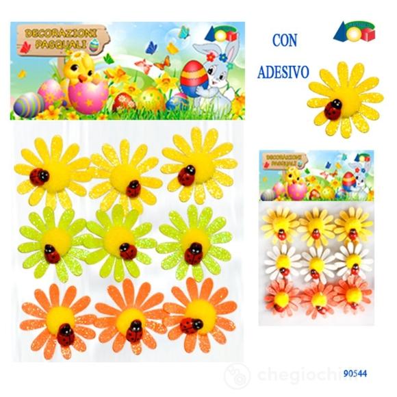 Busta 9 Fiori Con Coccinelle Con Adesivo Ass.to (90544)