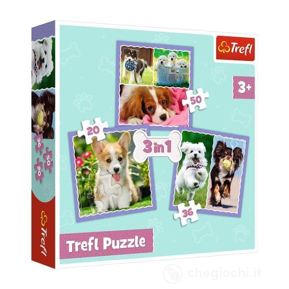 Puzzle 3In1 - Lovely Dogs