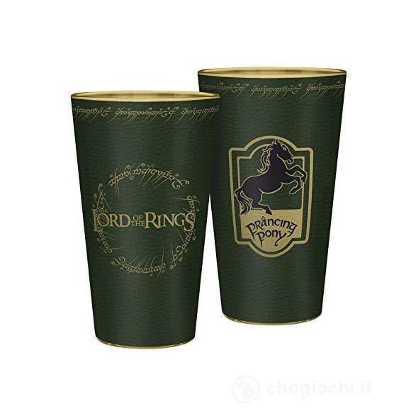  Lord Of The Rings - Bicchiere 400 ml Vetro Prancing Pony Puledro impennato (Abyver132)