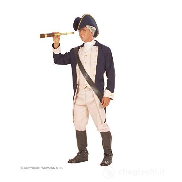 Comandante di mare, marinaio (giacca con gilet, jabot, pantaloni, copristivali, portaspada, cappello) Tg L