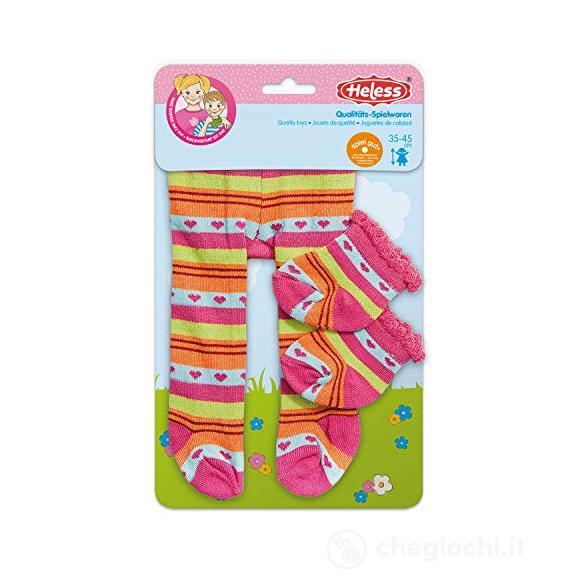 Collant Con Calzino Multicolore Misura 35-45 cm
