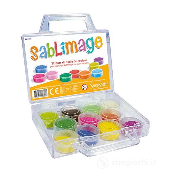 Creativo Sablimage Valigetta 22 vasetti di Sabbia