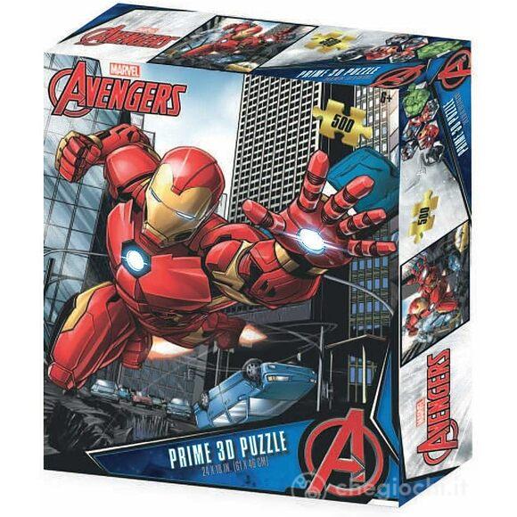 Puzzle Prime 3D Marvel Avengers Iron Man 500 pz - cm 61x46