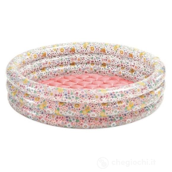 Piscina Baby Tre Anelli Fiori Cm 86x25