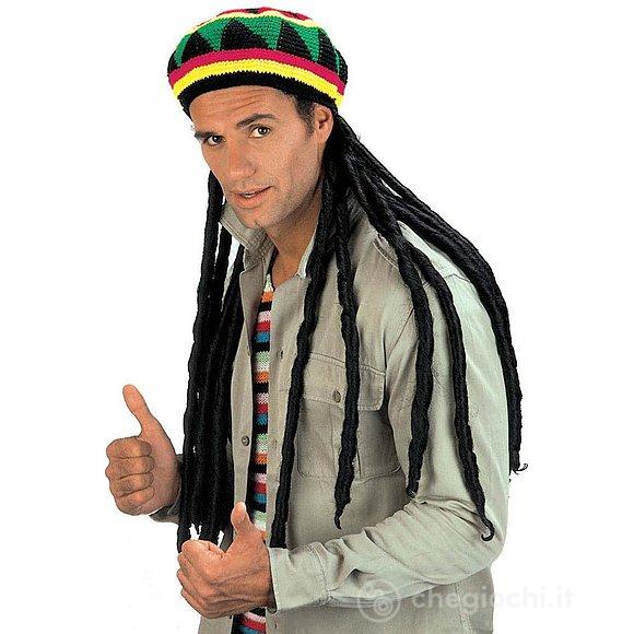 Cappello rasta con parrucca dread-locks