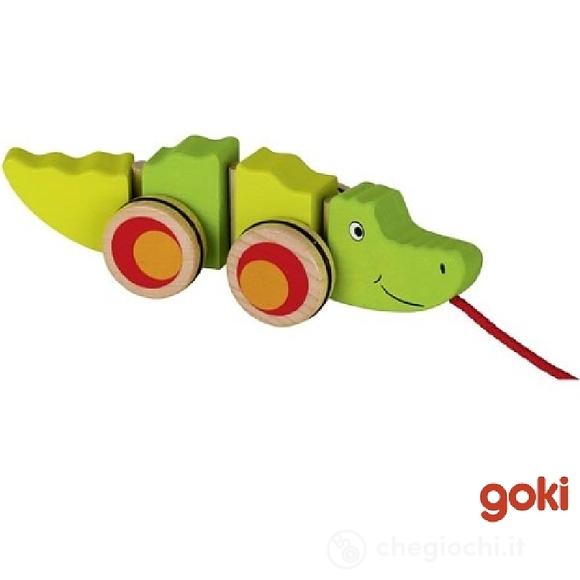 Coccodrillo Trainabile Legno (54903)