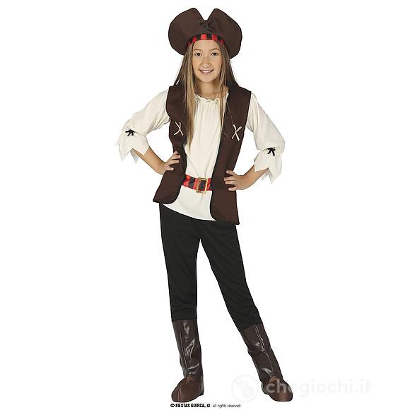 Costume Pirata Dei Sette Mari Bambino Taglia 7-9 Anni (77904)