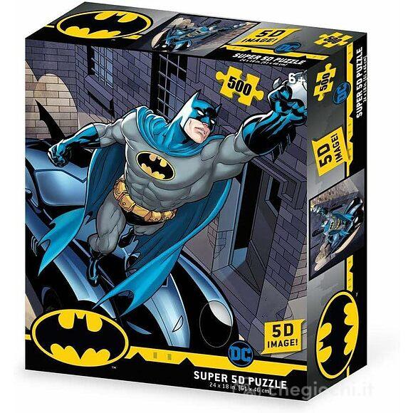 Puzzle Prime 3D DC Comics Batman con Batmobile 500 pz - cm 61x46