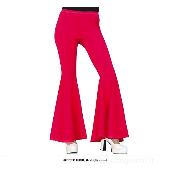 Pantalone A Zampa Di Elefante Elastico Rosa (16912)