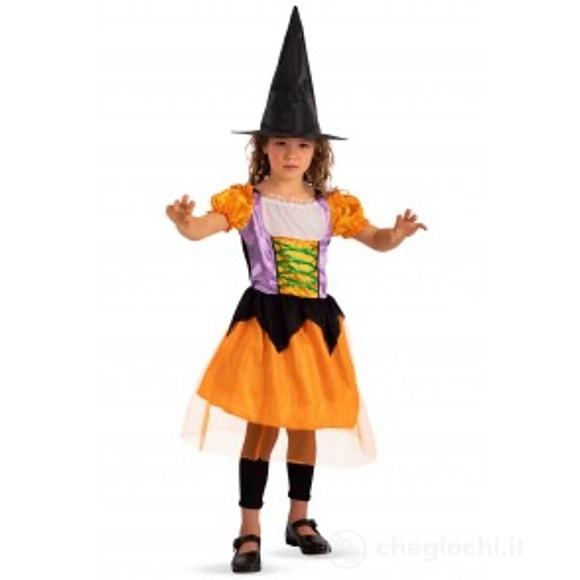 Costume Strega arancione  taglia V 6-7 anni