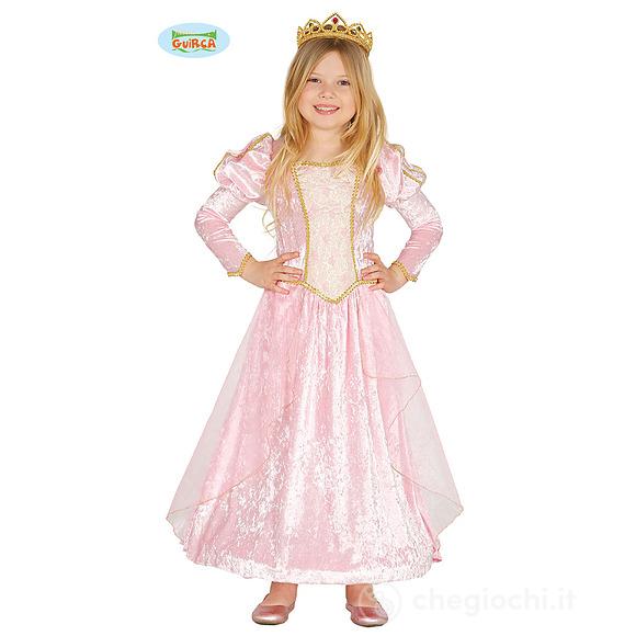 Costume Rosa Principessa Bambina Taglia 3-4 Anni (85916)