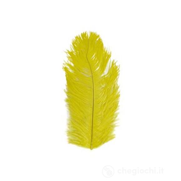 Conf. 10 Piume Struzzo 28/32 Cm Giallo (924)