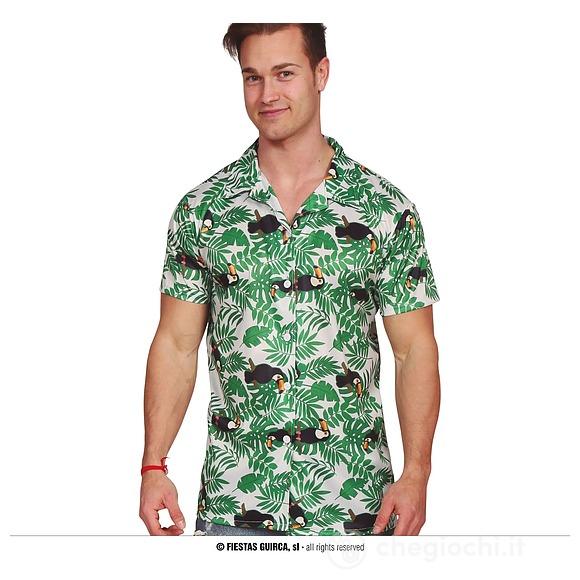 Camicia Hawaiana Con Palme Taglia L (18926)