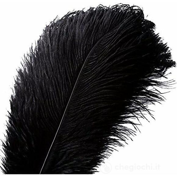 Conf. 10 Piume Struzzo 34/38 Cm Nero (930)