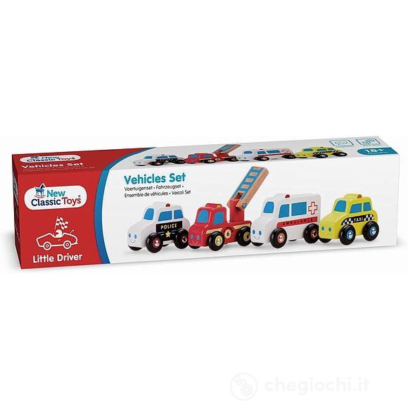 Set veicoli - 4 veicoli in legno (11930)