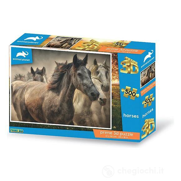 Puzzle Animal Planet Prime 3D Cavalli 500 pz - 61x46