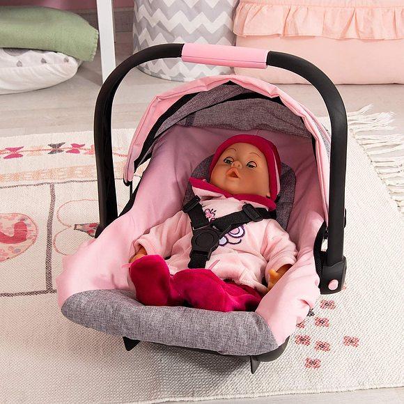 Seggiolino per macchina grigio/rosa (67933AA)