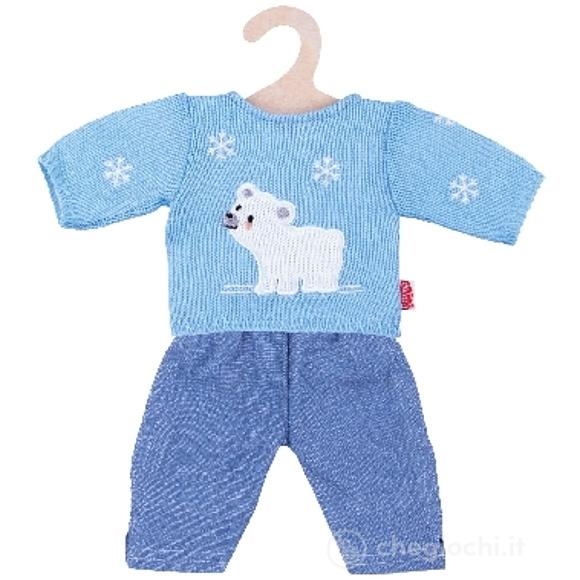 Maglione Orso Polare Con Jeans 35-45 cm