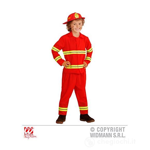 Pompiere (Giacca, Pantaloni, Elmo) (104 Cm / 2-3 Years)