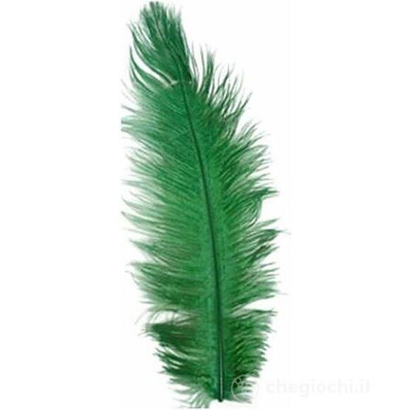 Conf. 10 Piume Struzzo 34/38 Cm Verde (936)